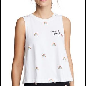 Spiritual Gangster rainbow crop tank